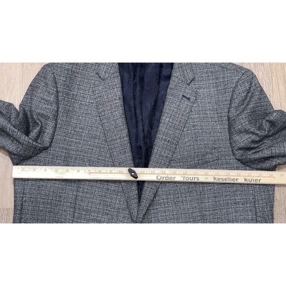 Indochino Gray Wool Blend Blazer Men’s 46R Sport Coat Jacket Surgeon Cuffs - Picture 4 of 16